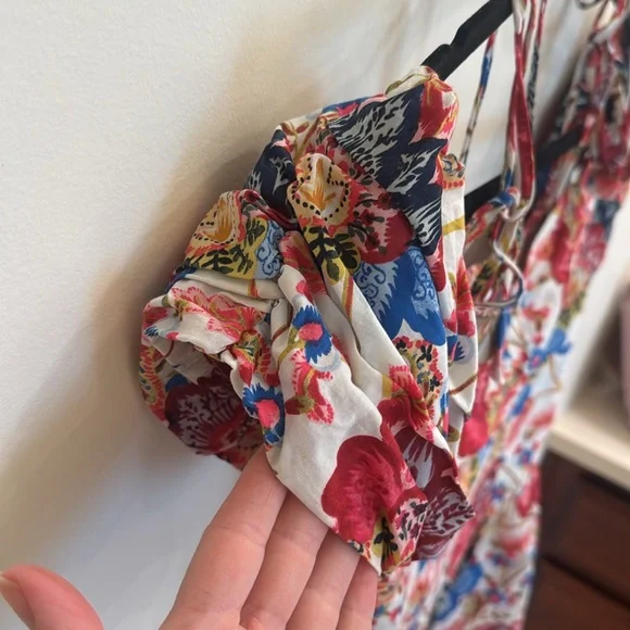 MISA LOS ANGELES
Ruchika Floral Romper size small red blue floral EUC - Picture 11 of 15